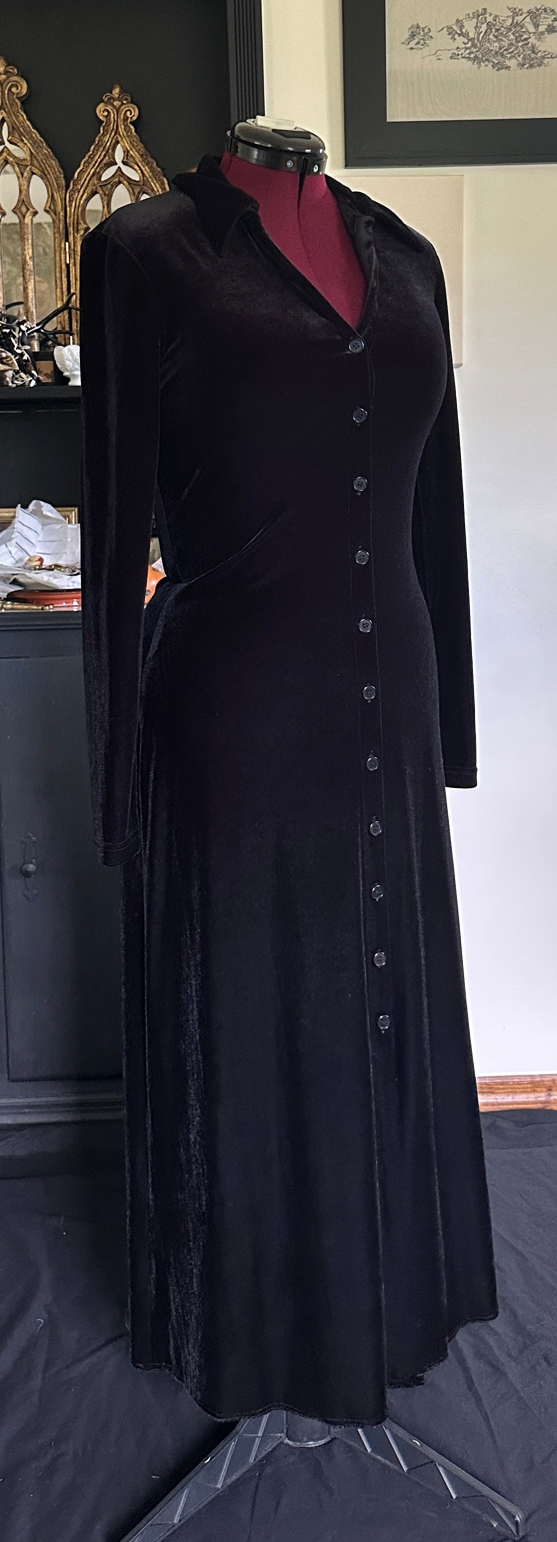 90s Morticia Dress M-L