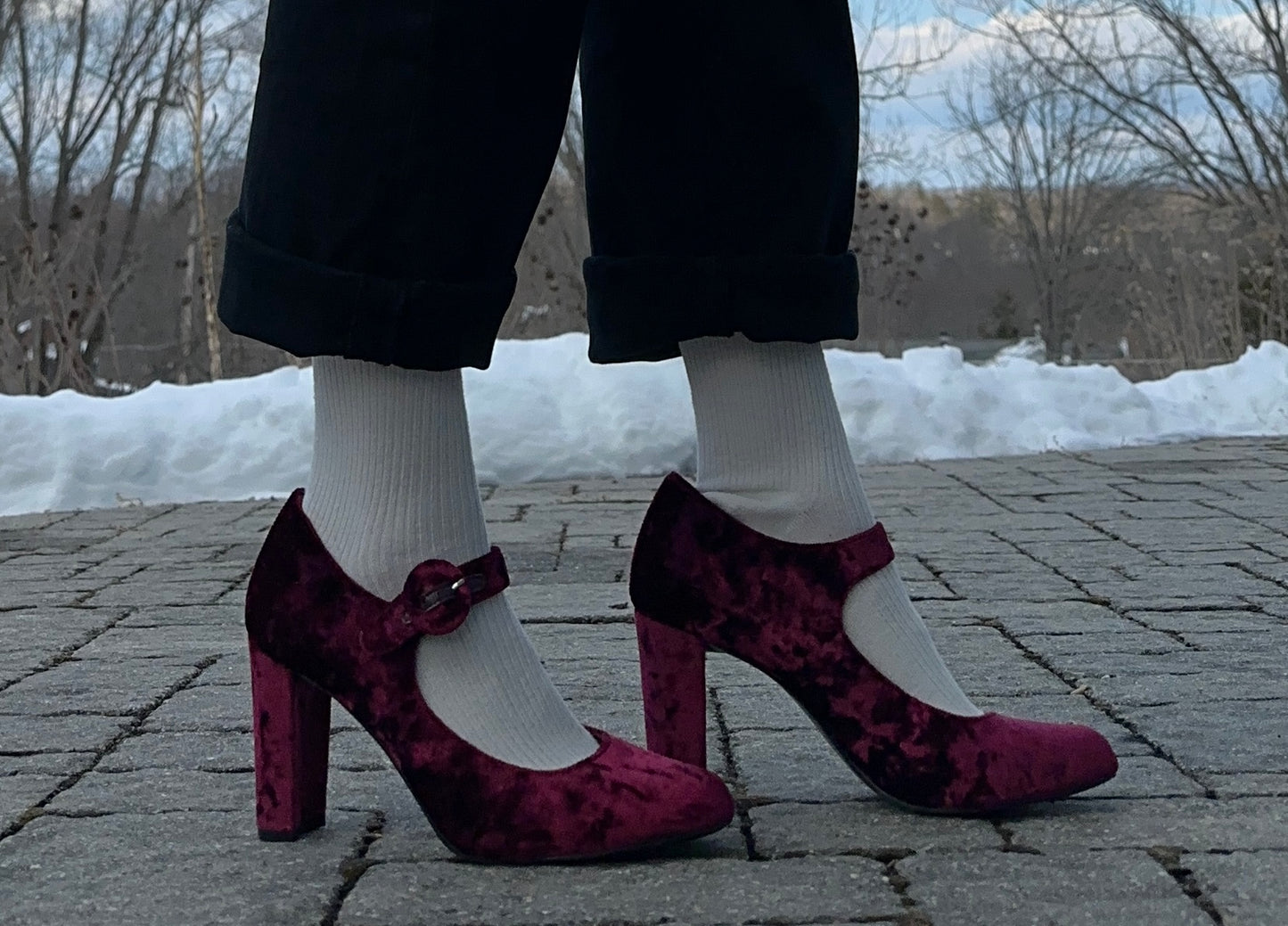 Velvet Mary Jane Heels SZ 9.5