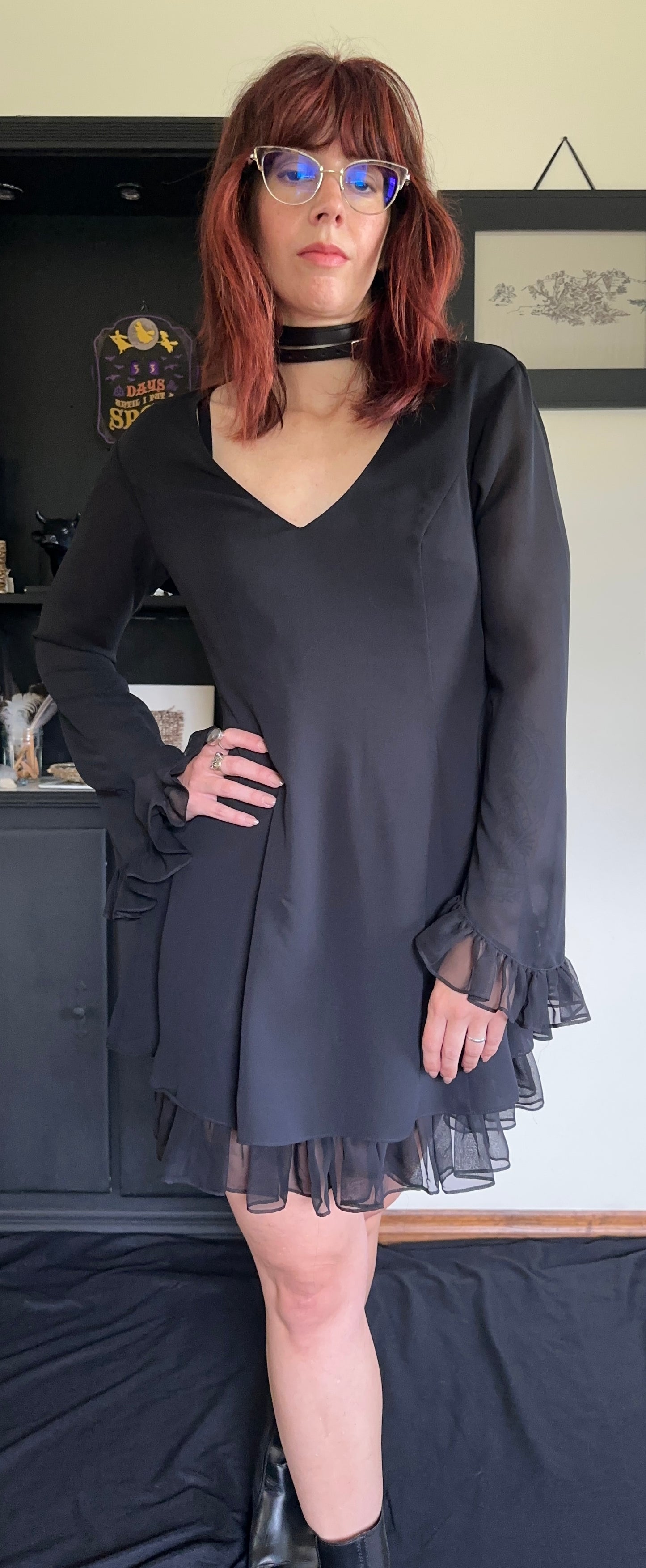 90s Whimsigoth Vintage Vivienne Tam Bell Sleeve Dress