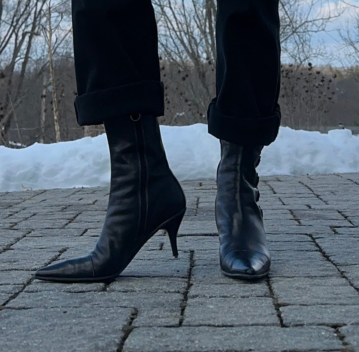 Vintage Pointed Toe Boots SZ 6.5 -7