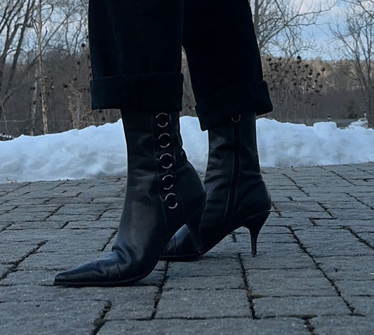 Vintage Pointed Toe Boots SZ 6.5 -7