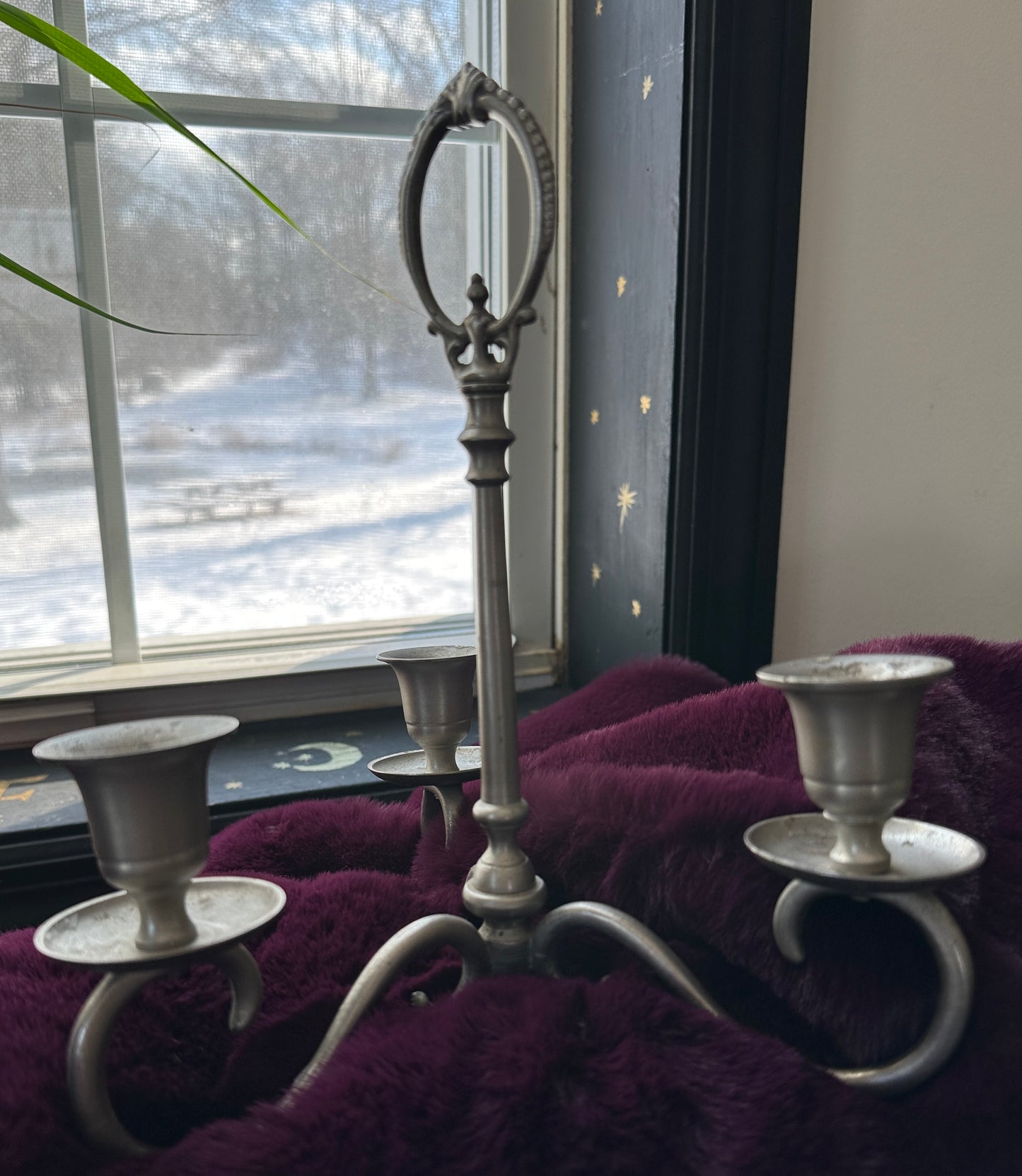 Pewter Candelabra