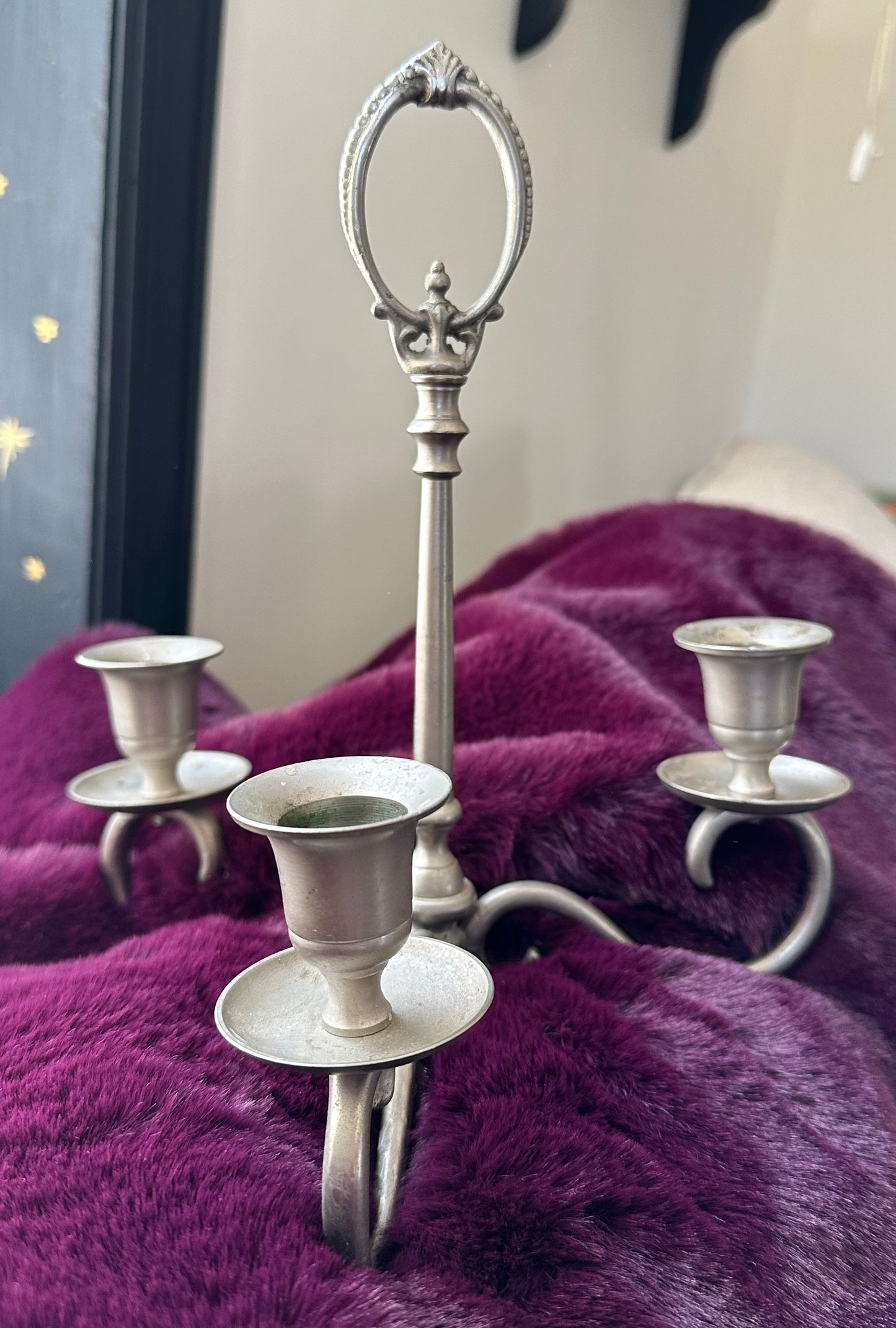 Pewter Candelabra