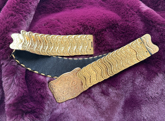 Gold Tone Armor Belt 27" -40"