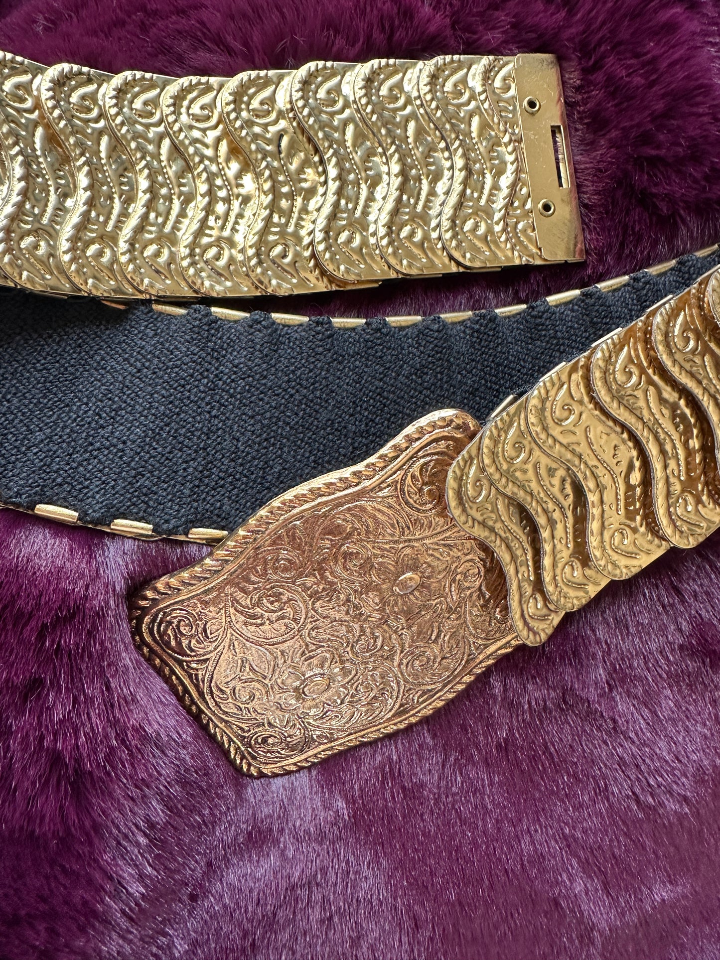 Gold Tone Armor Belt 27" -40"