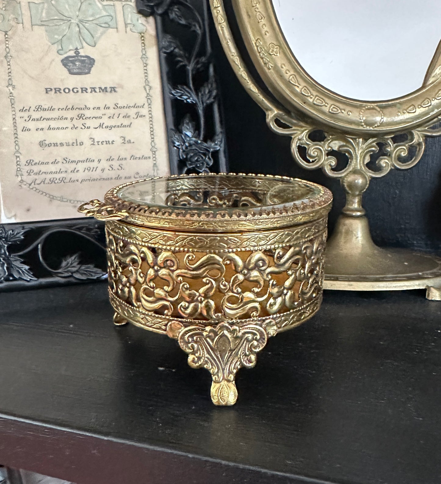Rococo Revival Gilded Trinket Box