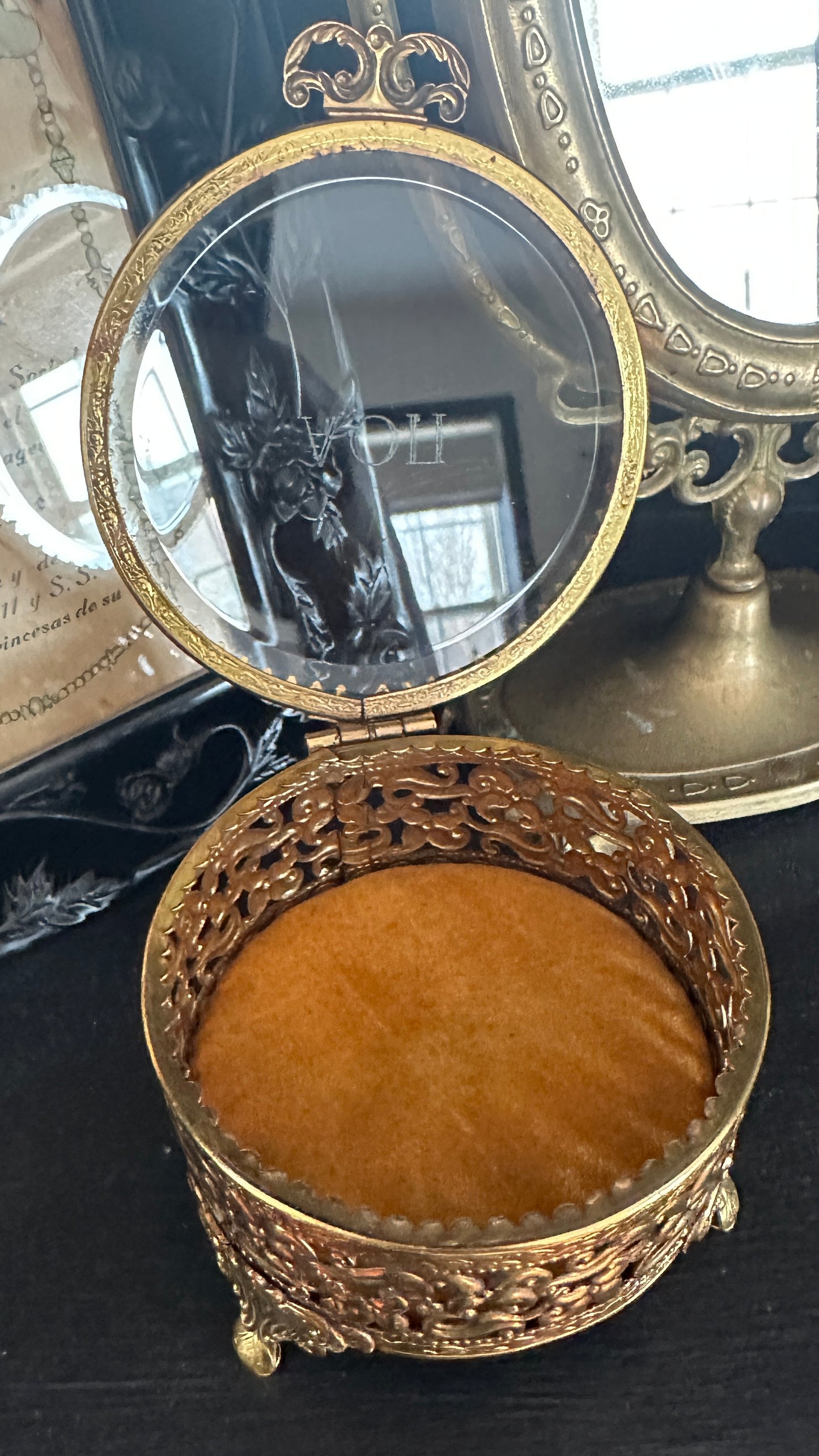 Rococo Revival Gilded Trinket Box