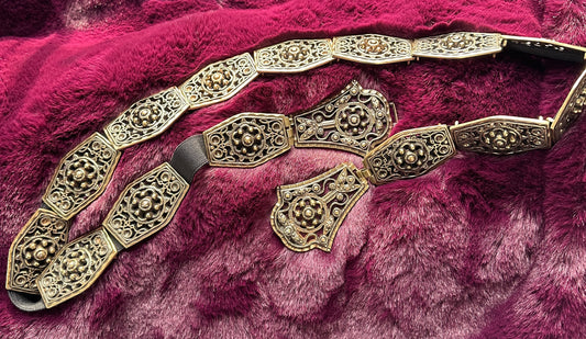 Brass Renaissance Revival Belt 41" -46"