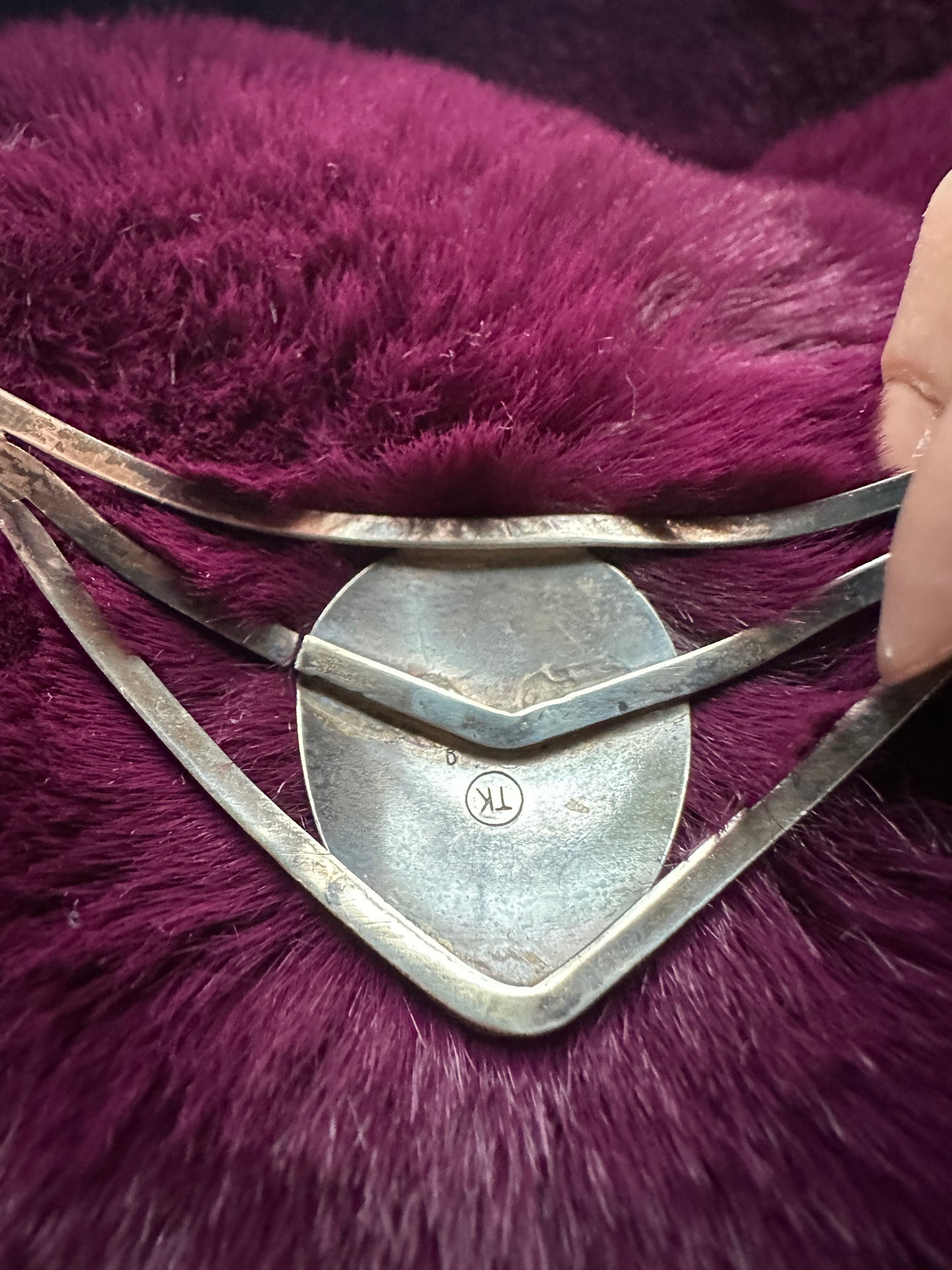 Vintage Silver & Onyx Cuff Bracelet