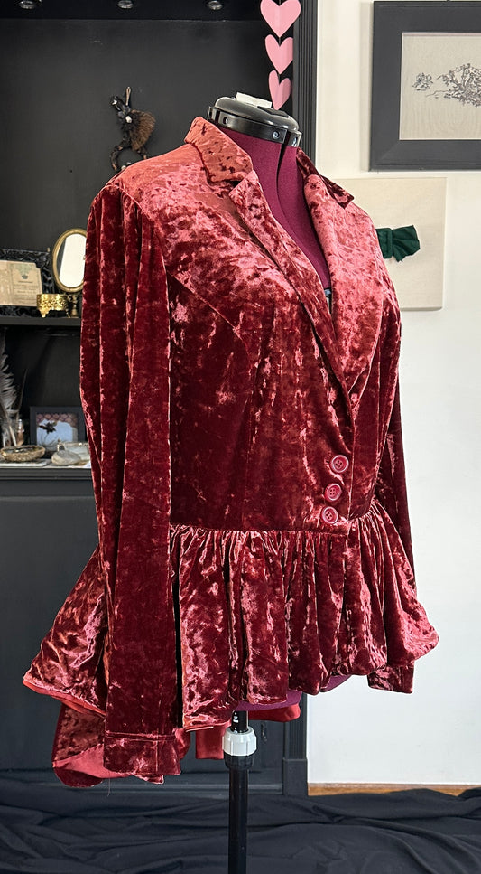 Cayenne Crushed Velvet Blazer 2X