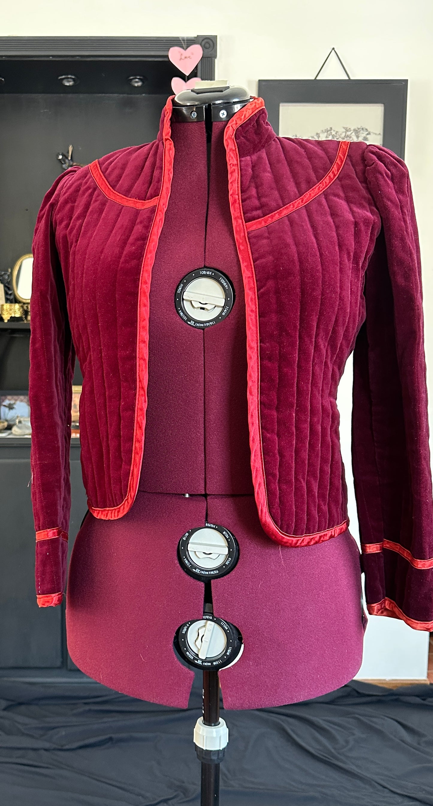 70s Velvet Quilted Jacket XS - S