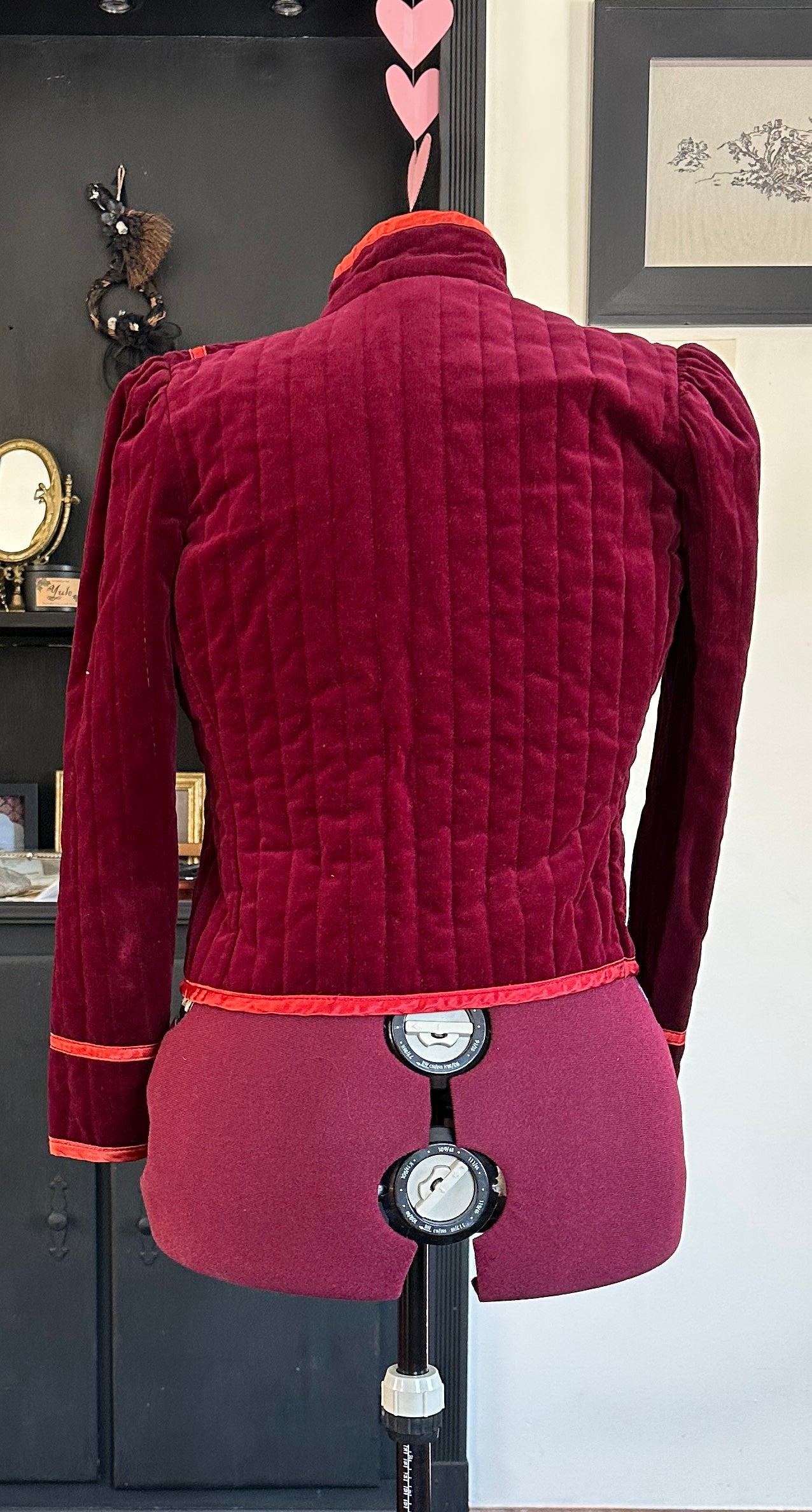 70s Velvet Quilted Jacket XS - S