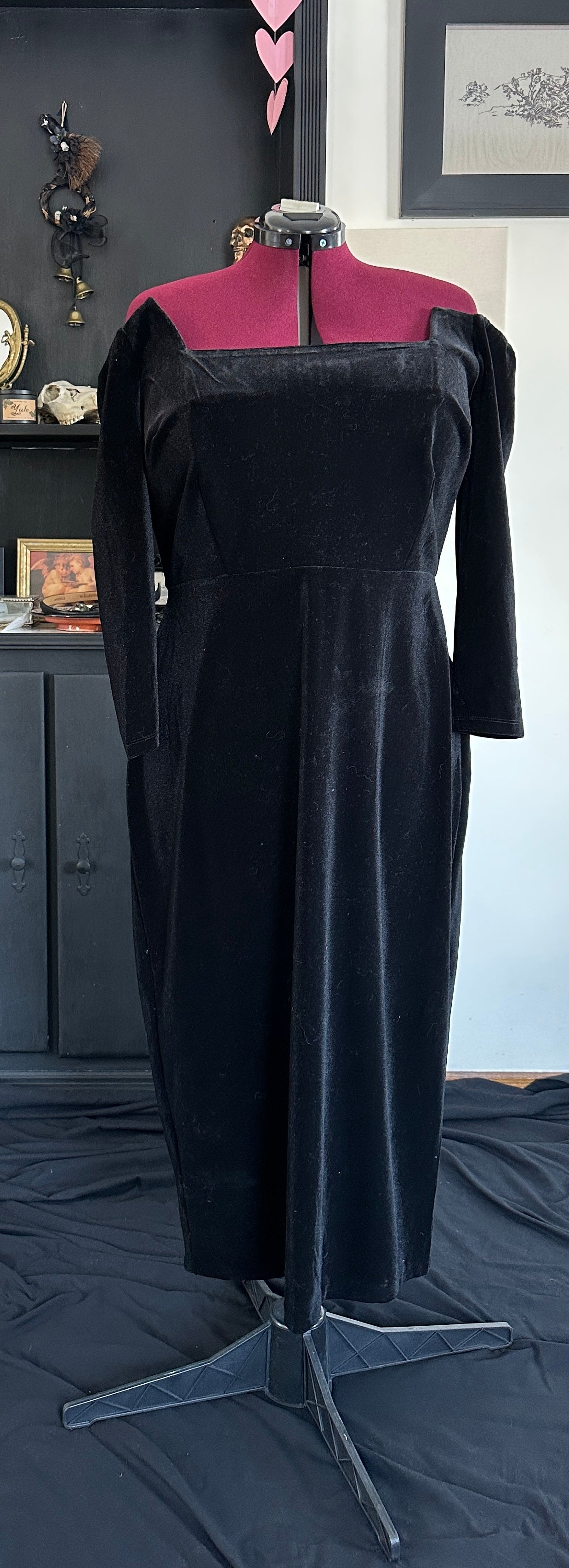 Eloquii Off-The-Shoulder Velvet Dress SZ 14-16
