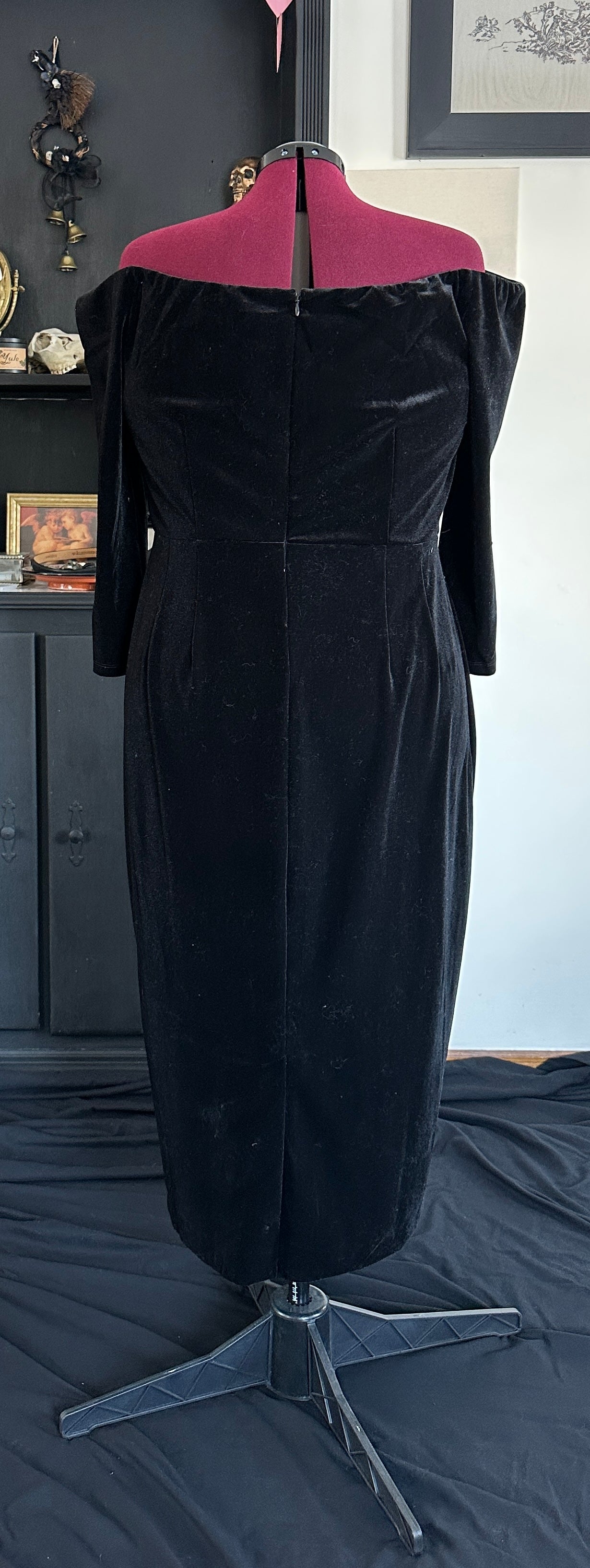 Eloquii Off-The-Shoulder Velvet Dress SZ 14-16