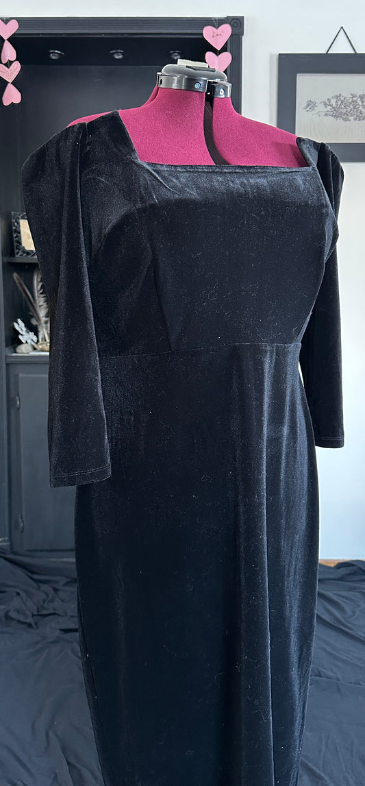 Eloquii Off-The-Shoulder Velvet Dress SZ 14-16