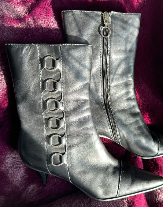 Vintage Pointed Toe Boots SZ 6.5 -7