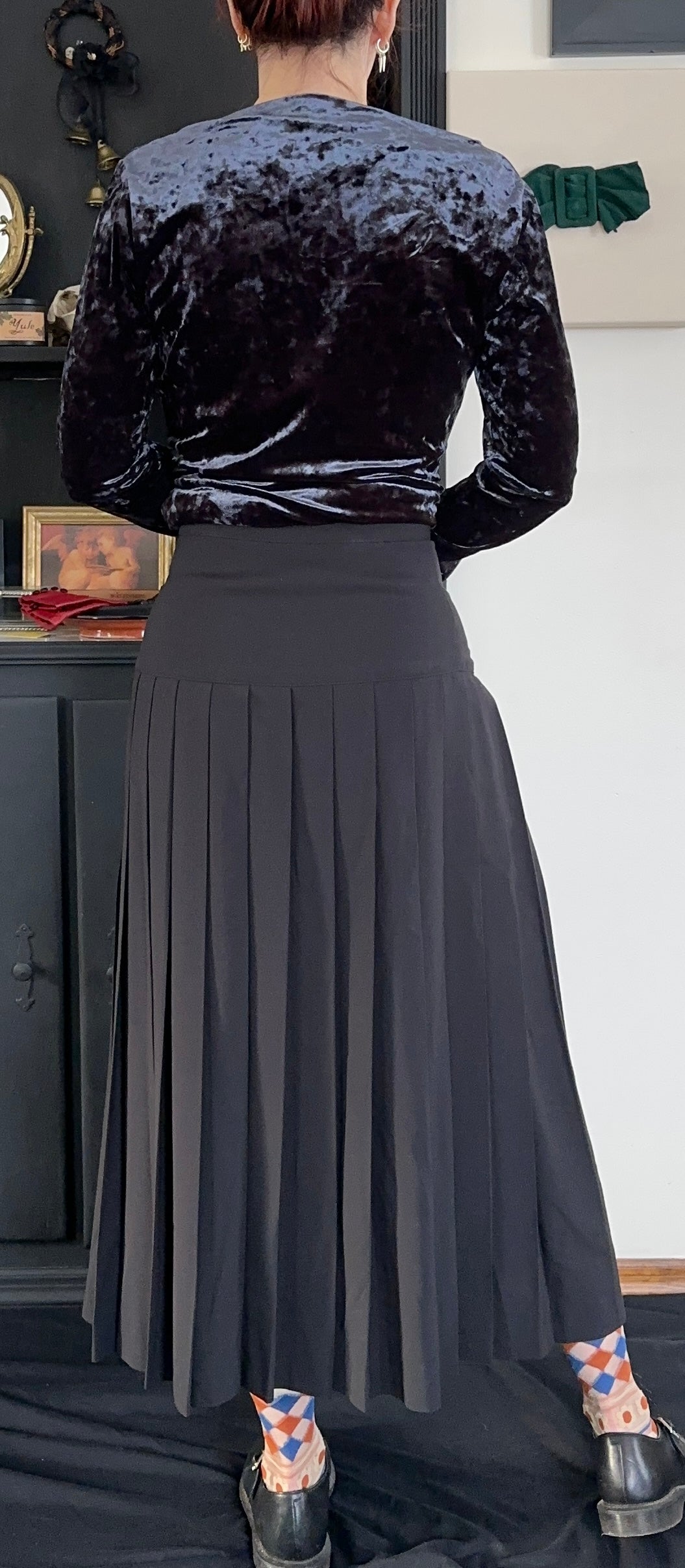 Benetton Pleated Academia Maxi Skirt SZ 2