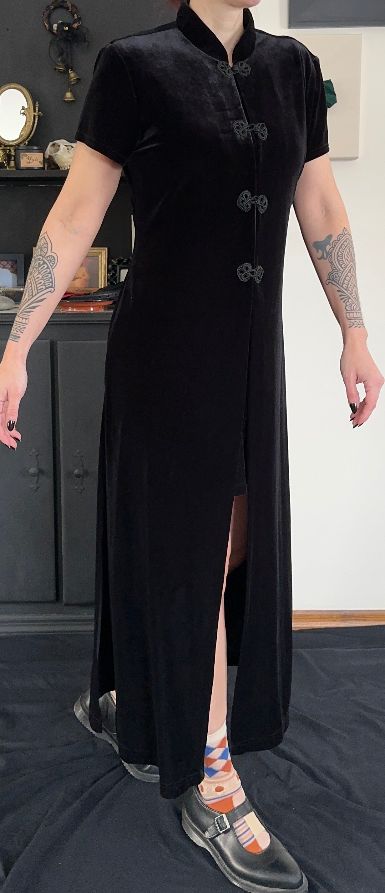 90s Velvet Duster S - M