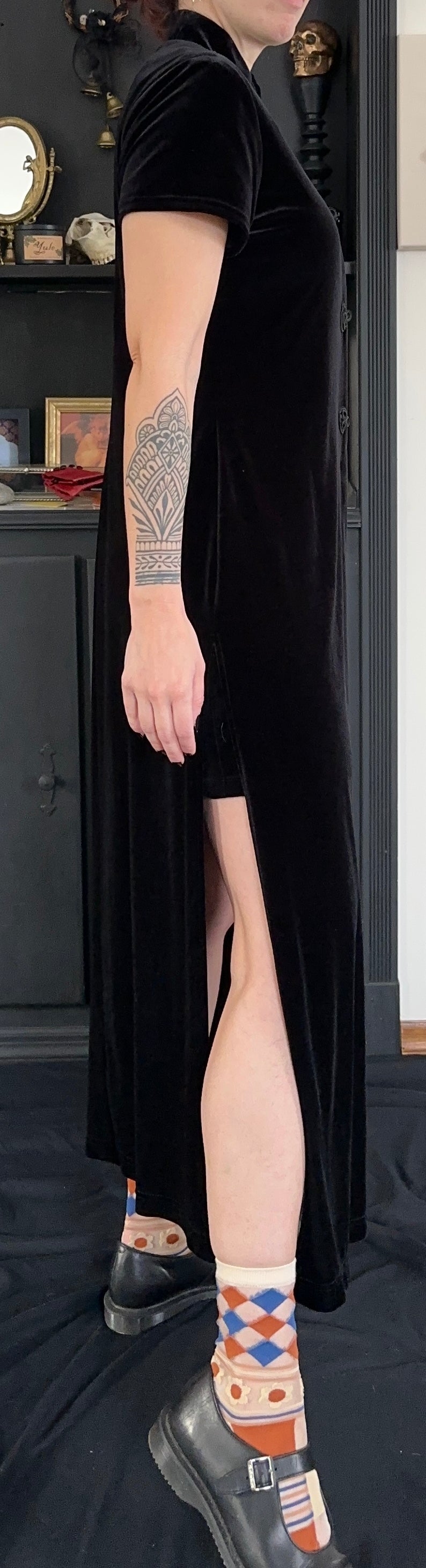 90s Velvet Duster S - M