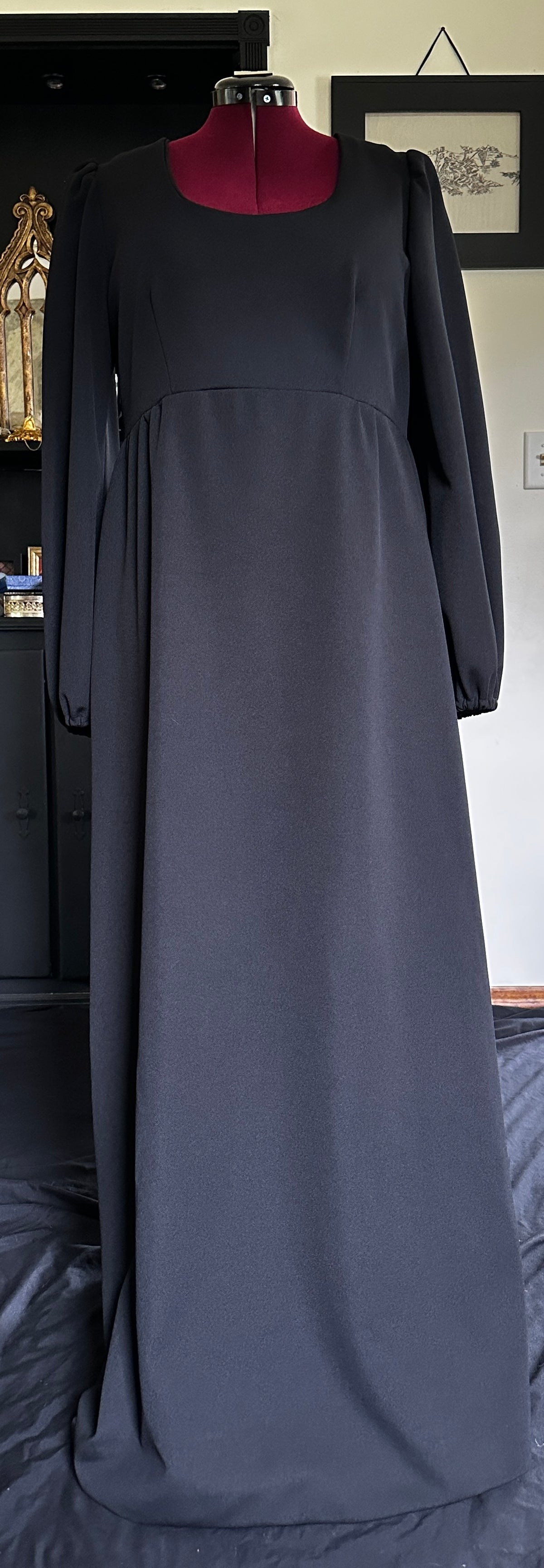 70s Gothic Witch Dress L/XL