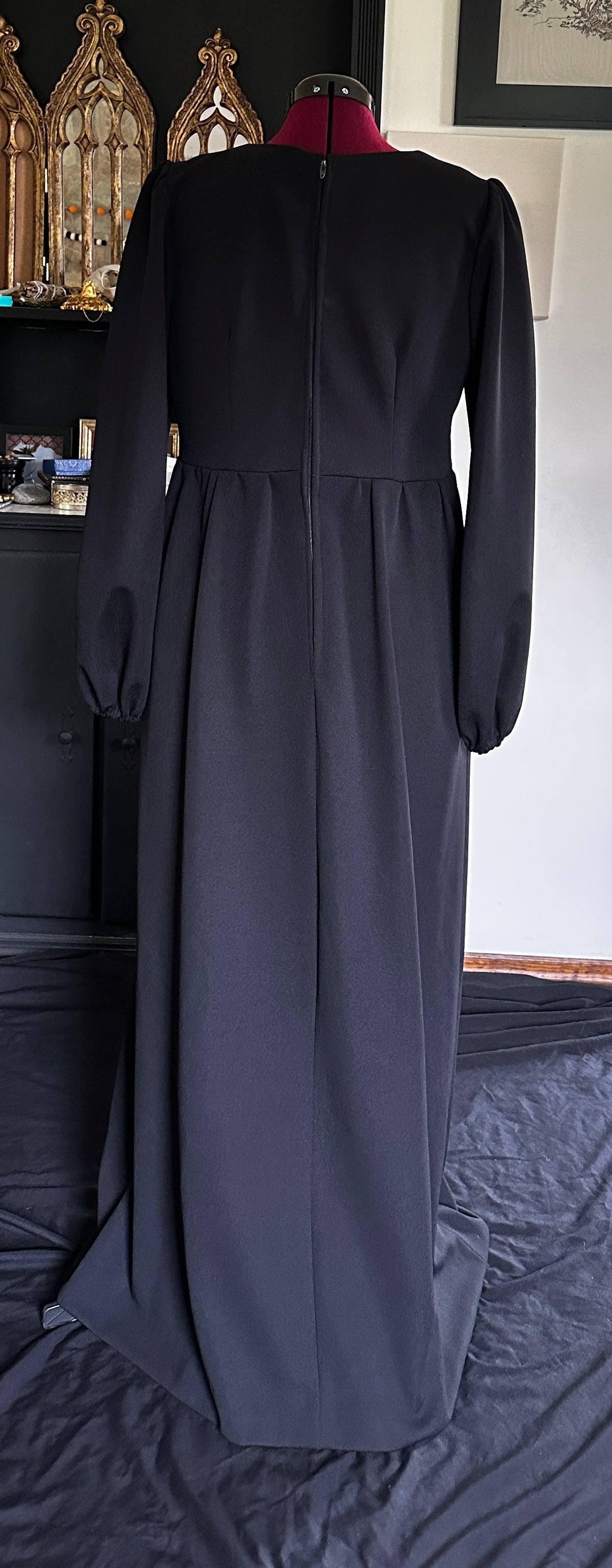 70s Gothic Witch Dress L/XL