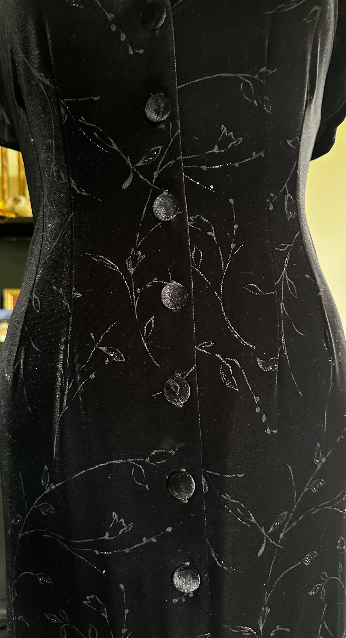 90s Romantic Goth Velvet Dress M/L