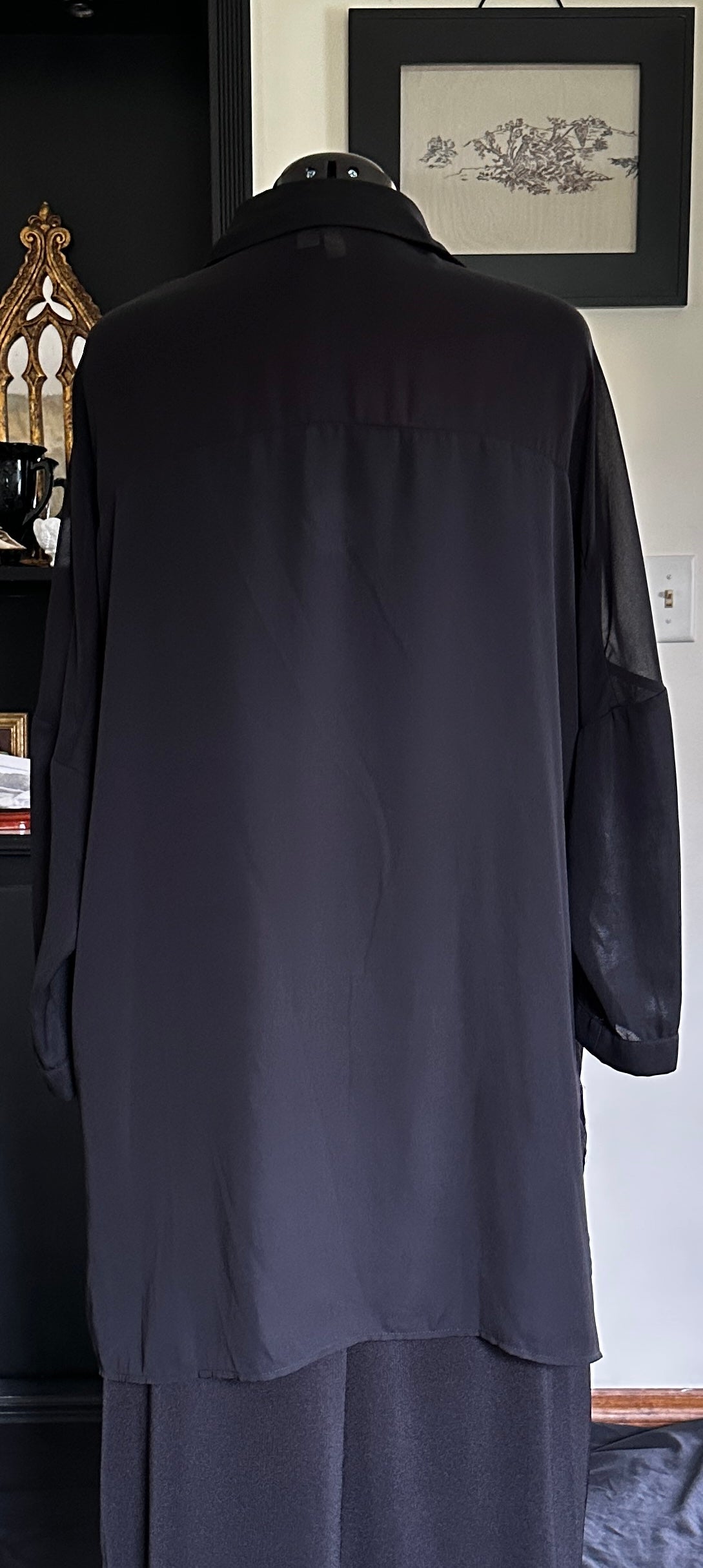 Minimalist Sheer Goth Top M/L