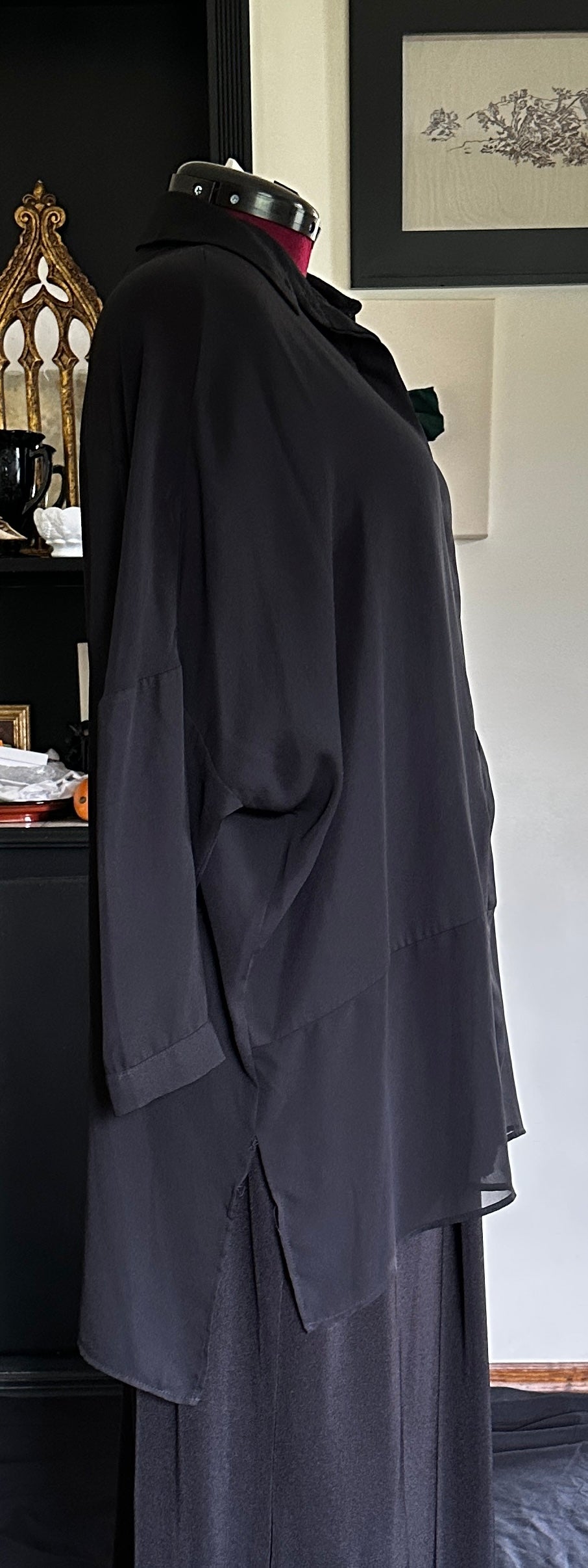 Minimalist Sheer Goth Top M/L