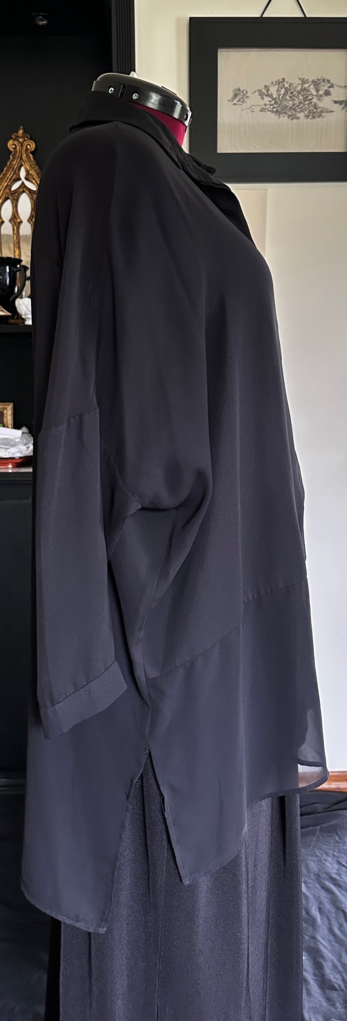 Minimalist Sheer Goth Top M/L