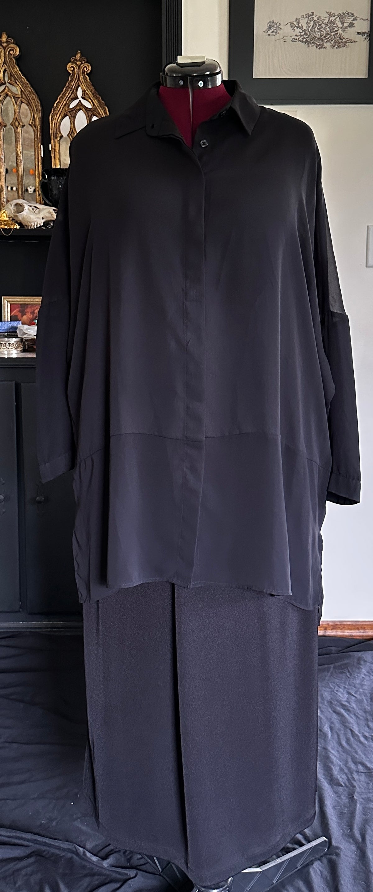 Minimalist Sheer Goth Top M/L