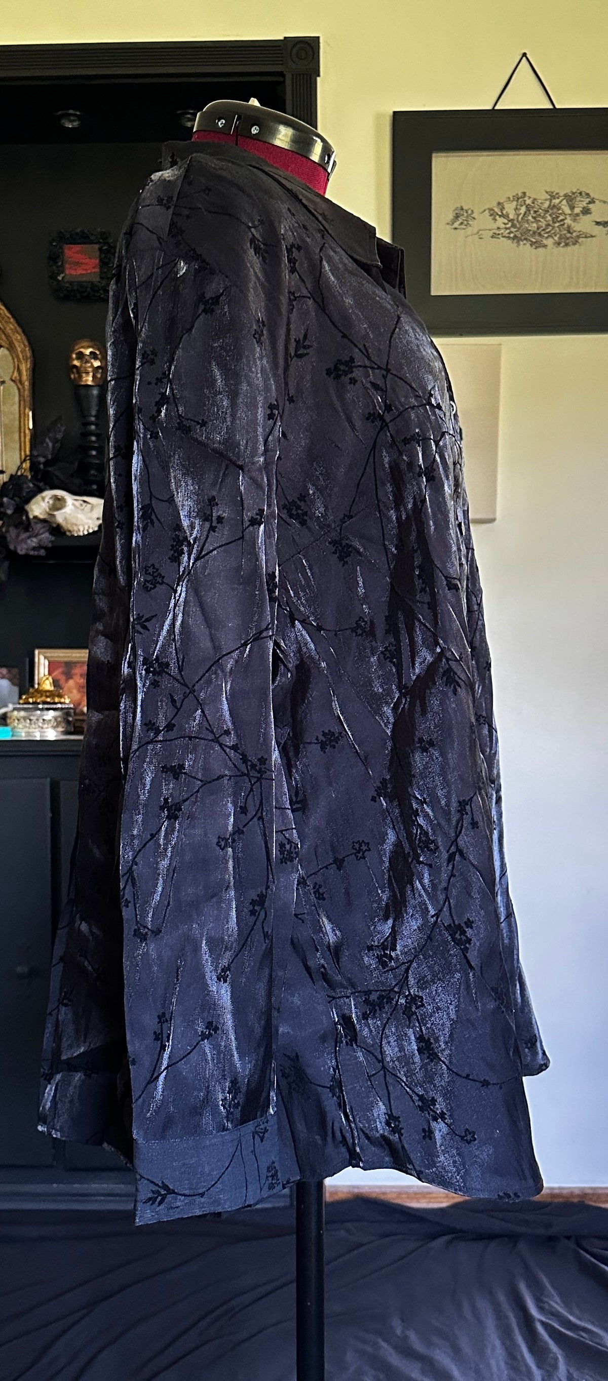 Crinkled Y2K Whimsigoth Button Down 4X/5X
