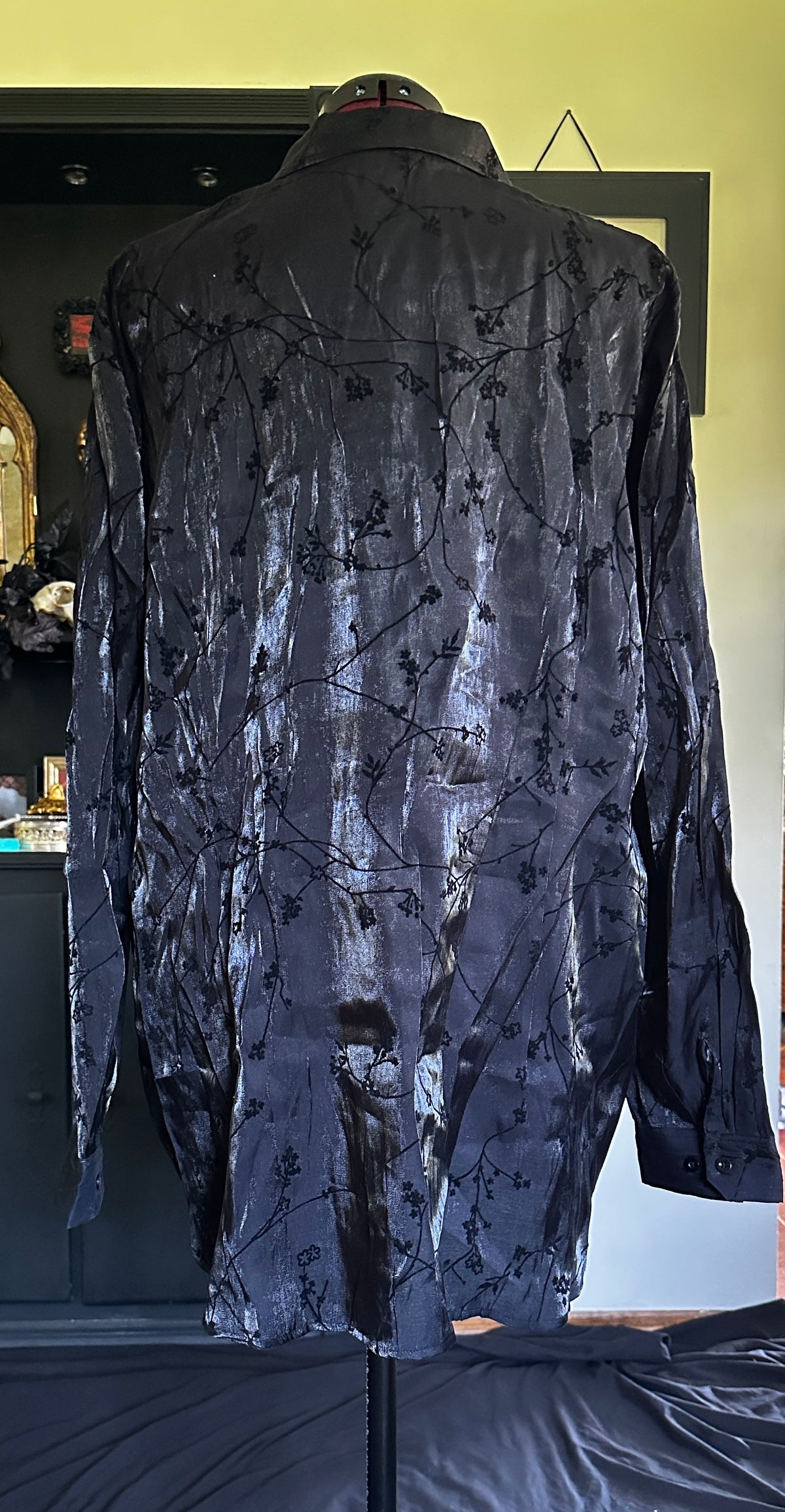 Crinkled Y2K Whimsigoth Button Down 4X/5X