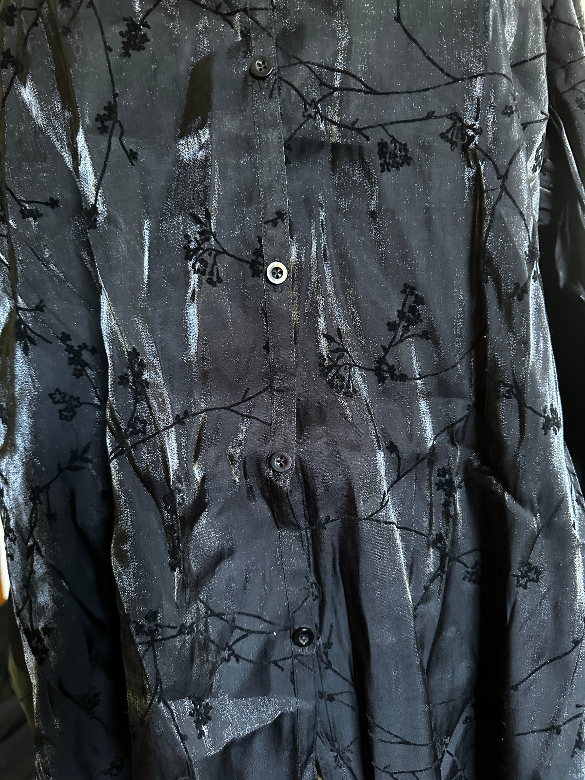 Crinkled Y2K Whimsigoth Button Down 4X/5X
