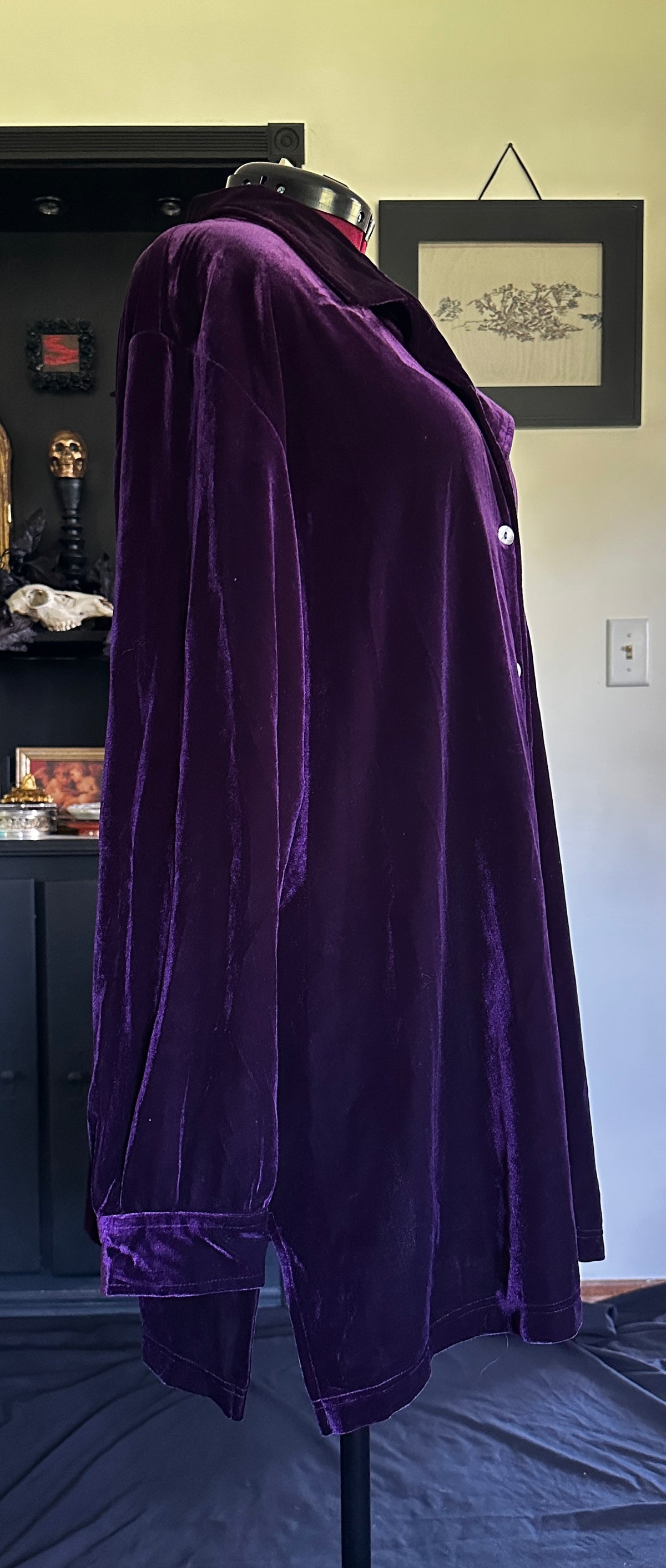 Witchy Velvet Button Down 4X/5X