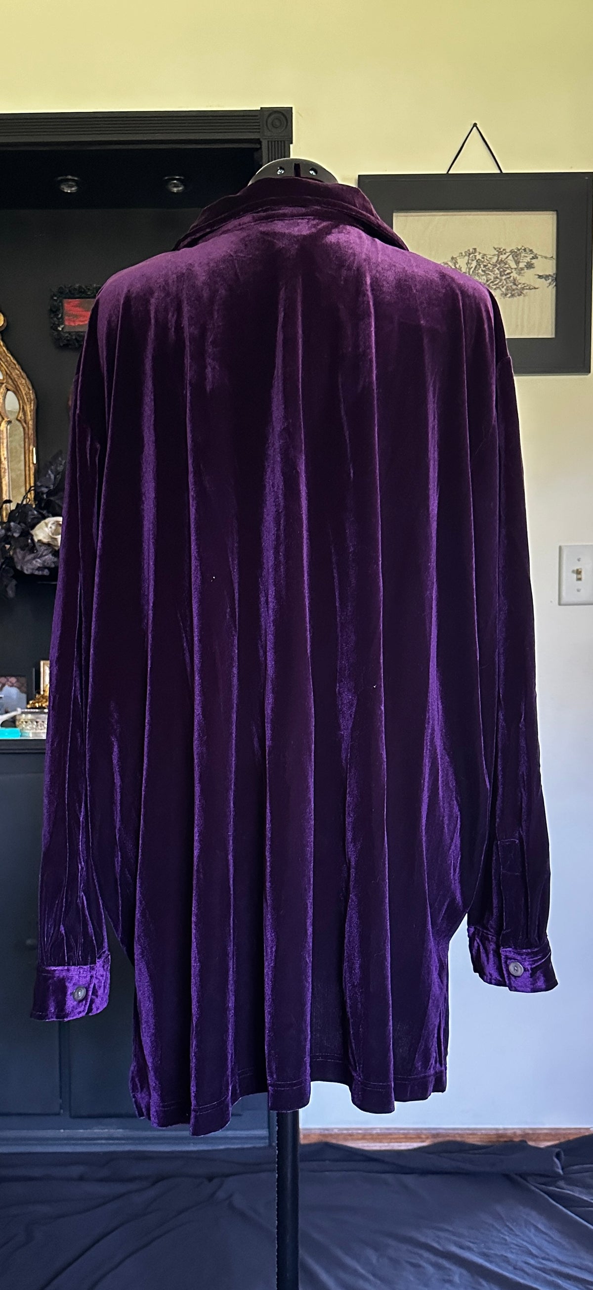Witchy Velvet Button Down 4X/5X