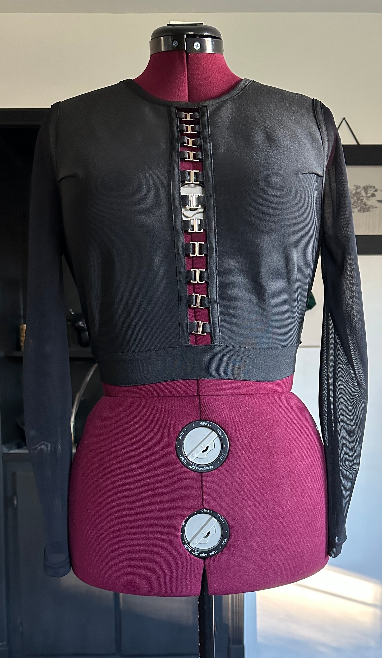 Vintage bebe Mesh Crop Top L