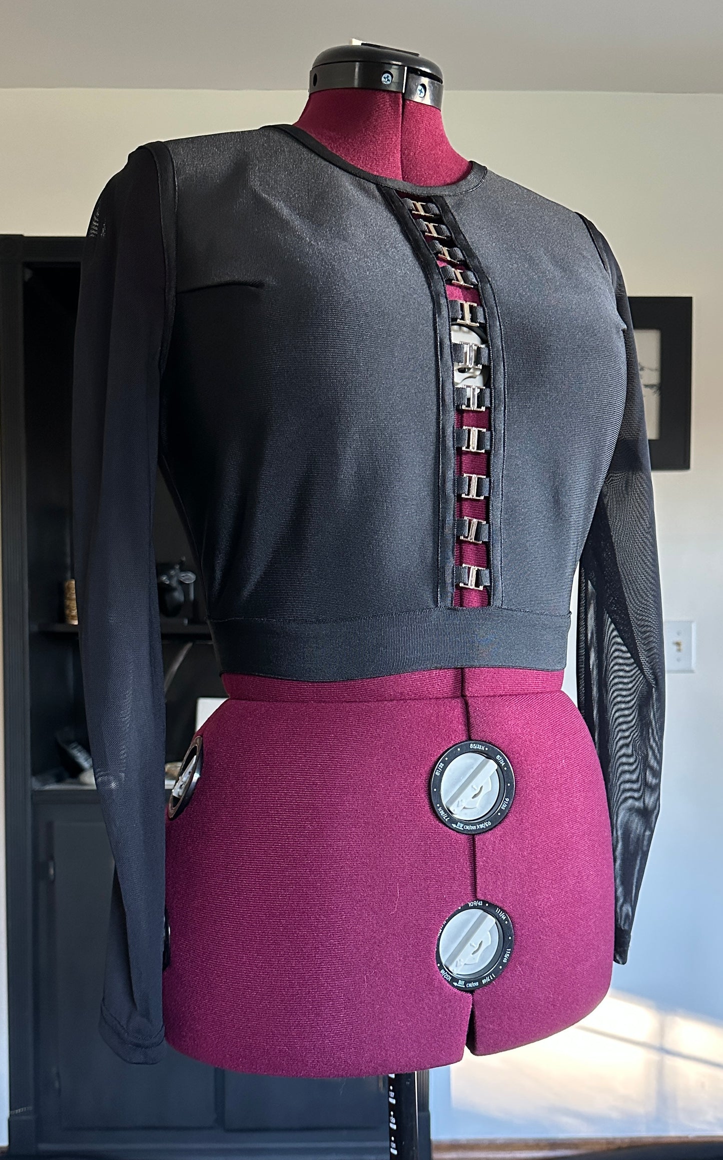 Vintage bebe Mesh Crop Top L