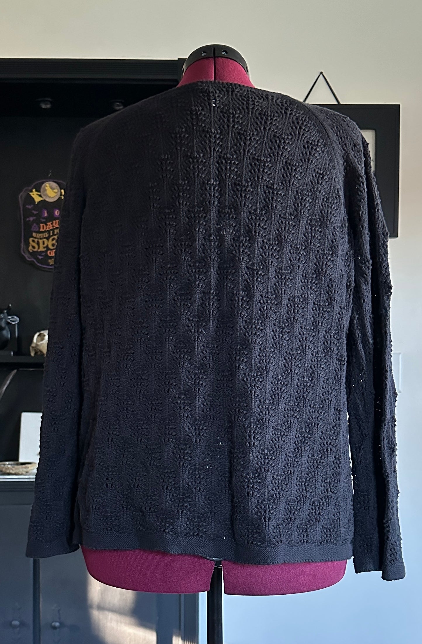 Black Knit Cotton Sweater 1X