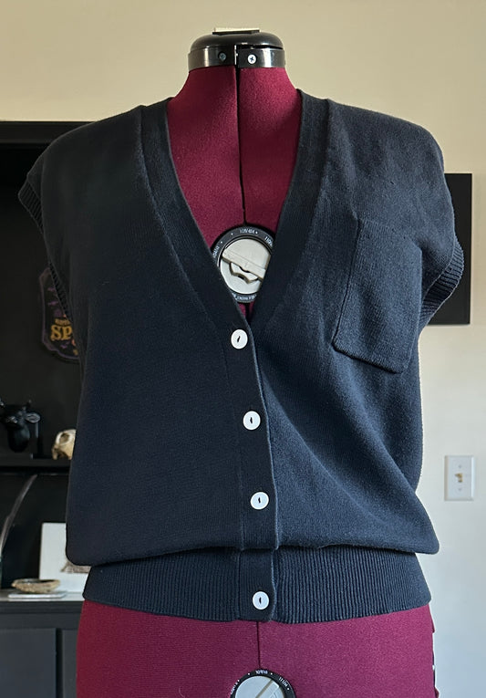 Cotton Academia Sweater Vest L