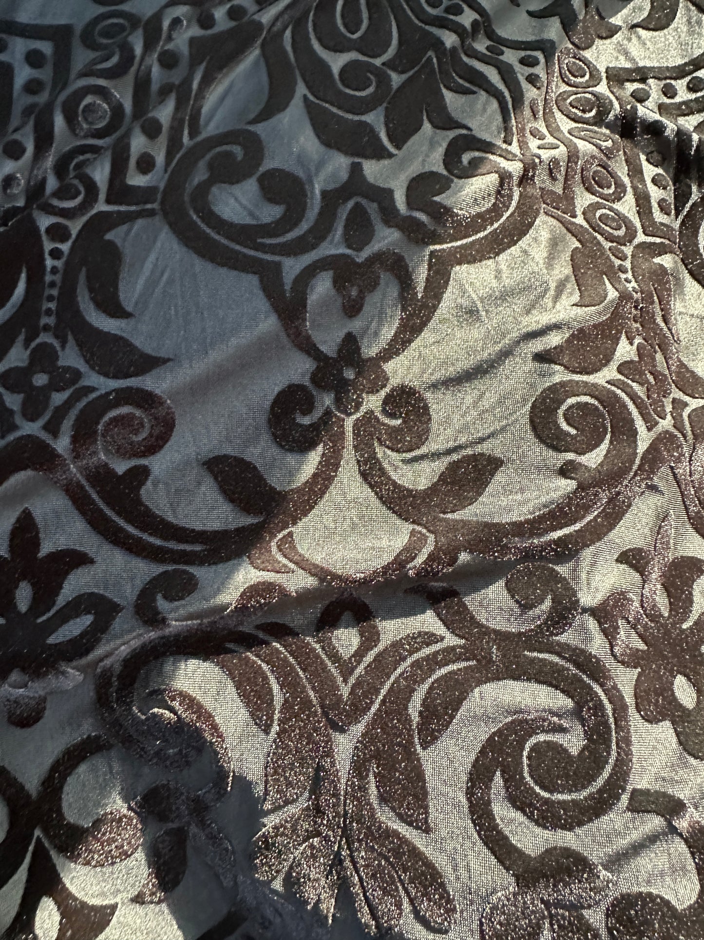 Sheer Burnout Velvet Turtleneck Top 3X