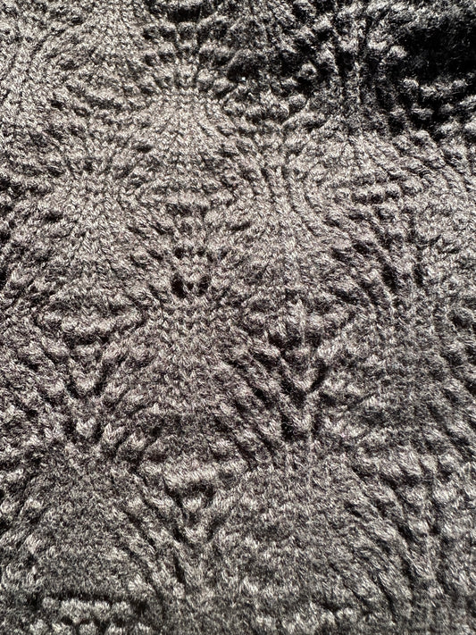 Black Knit Cotton Sweater 1X