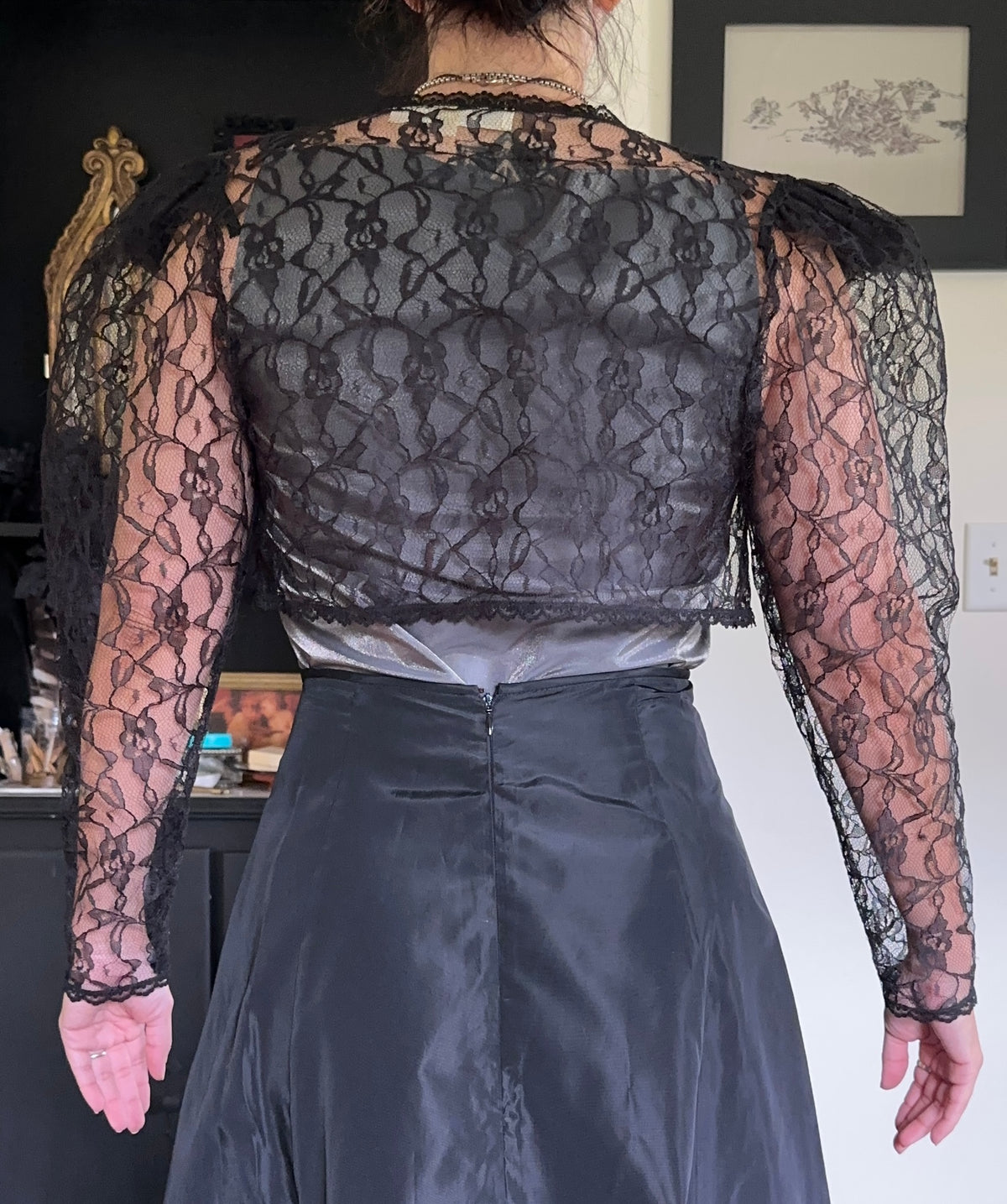 80s Vampire Goth Lace Bolero S