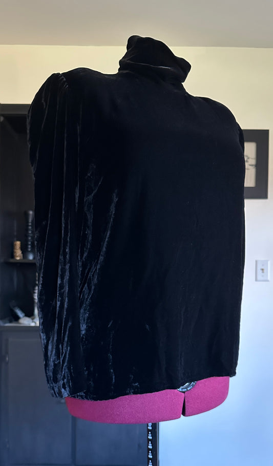 Vintage Black Victorian Velvet Top 16