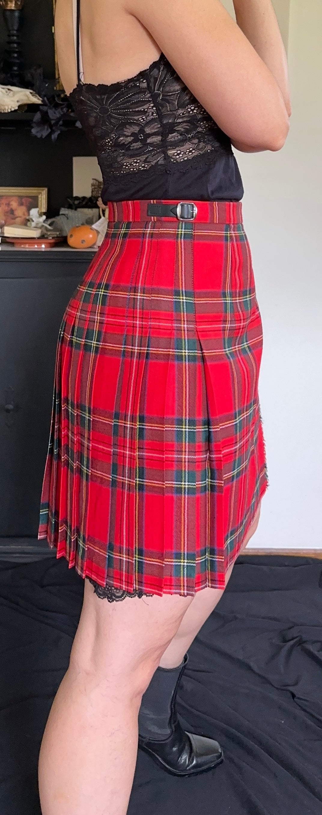 Plaid Wrap Skirt XS