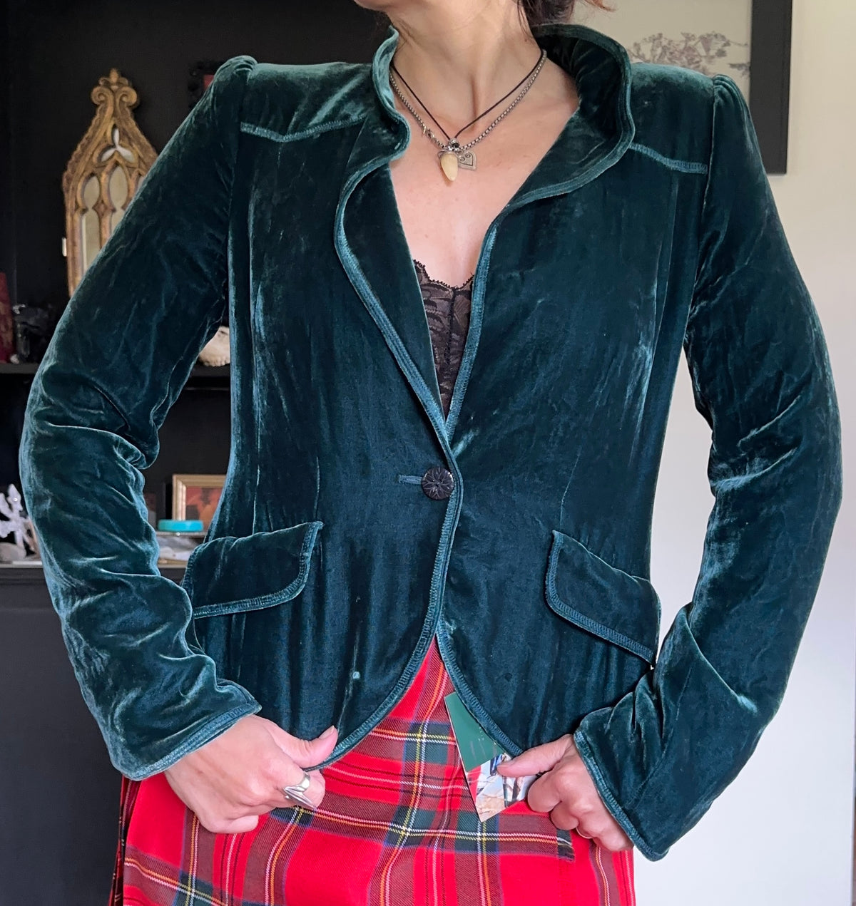 Softgoth Silk Velvet Jacket S