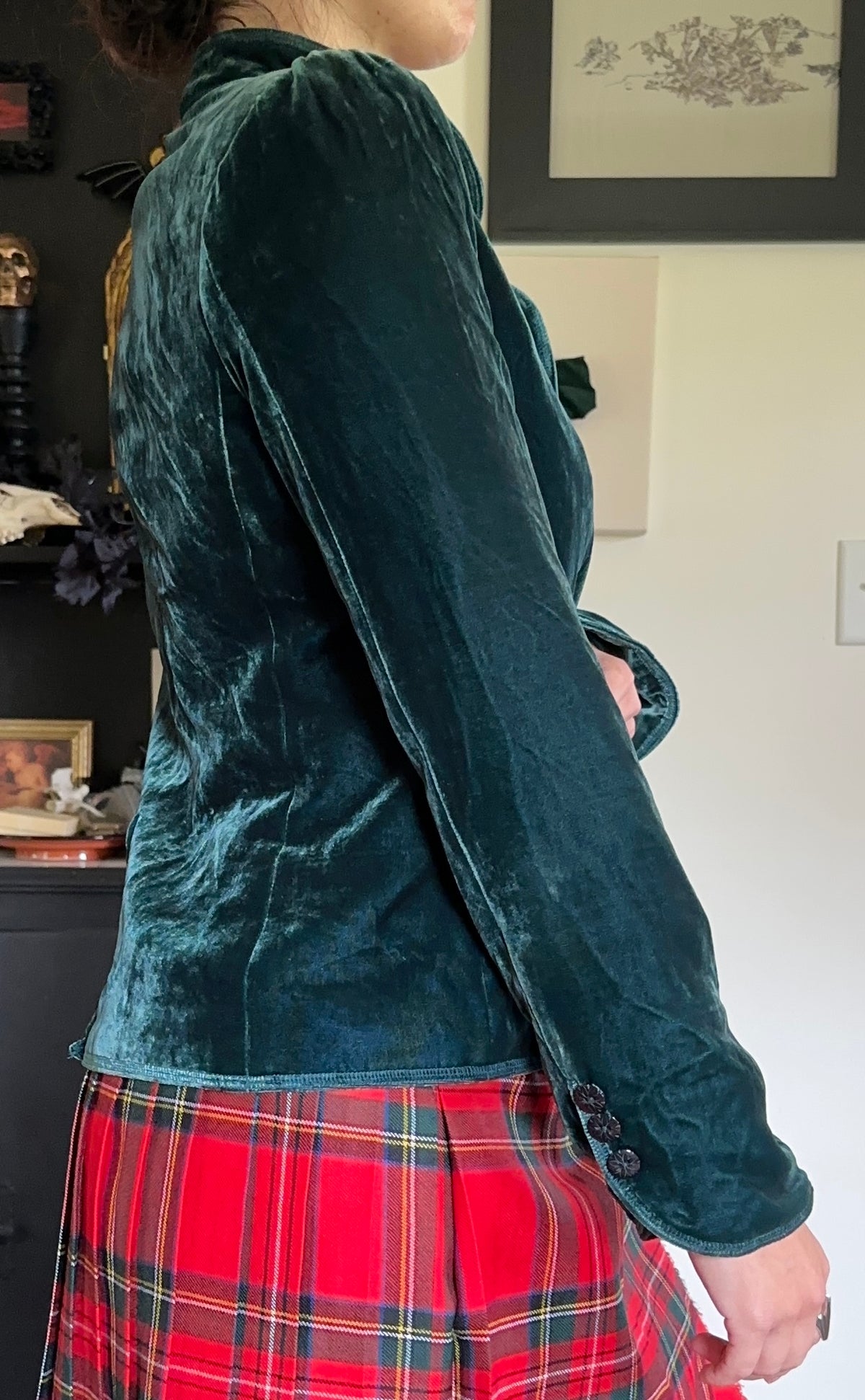 Softgoth Silk Velvet Jacket S