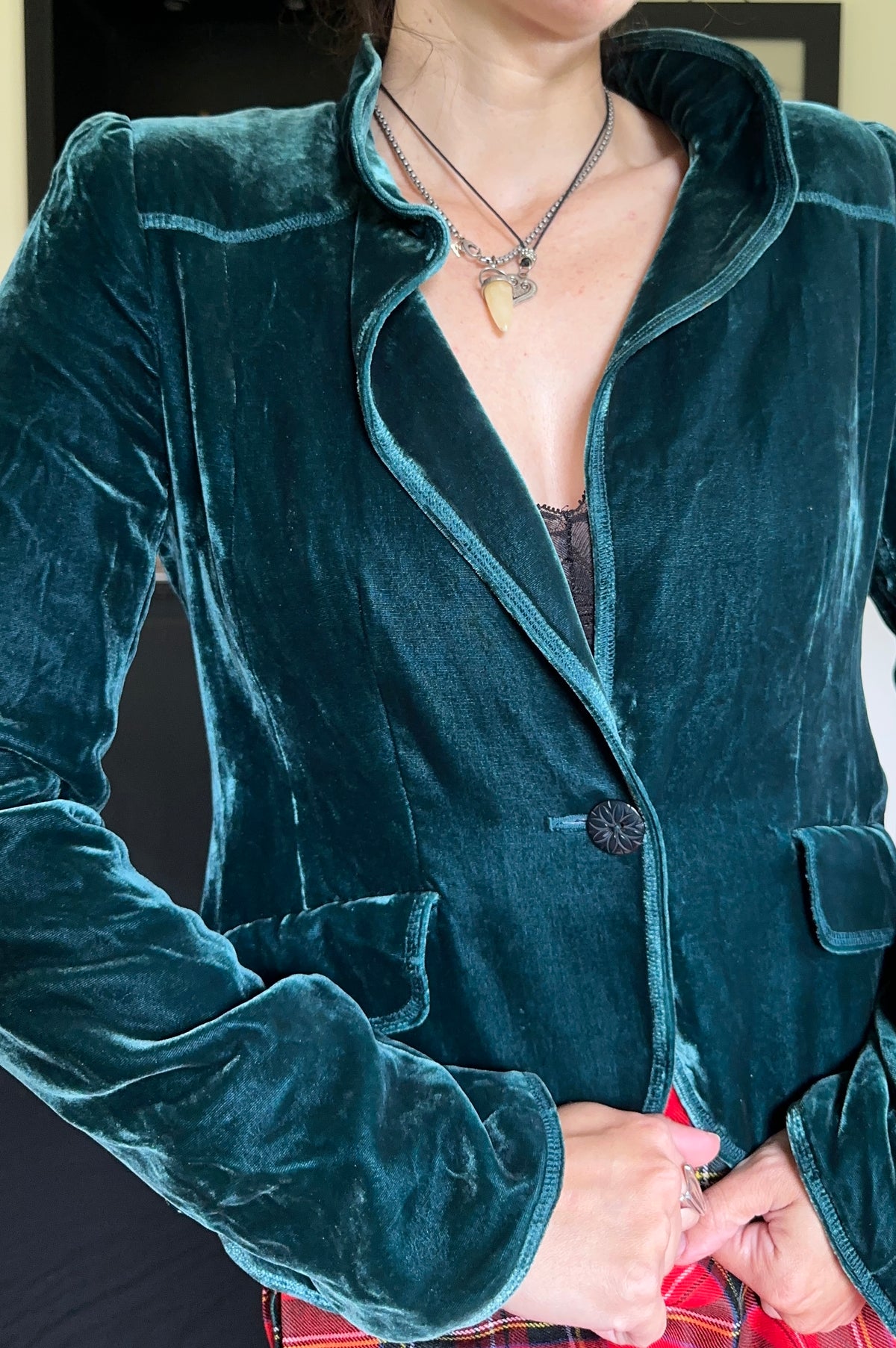 Softgoth Silk Velvet Jacket S