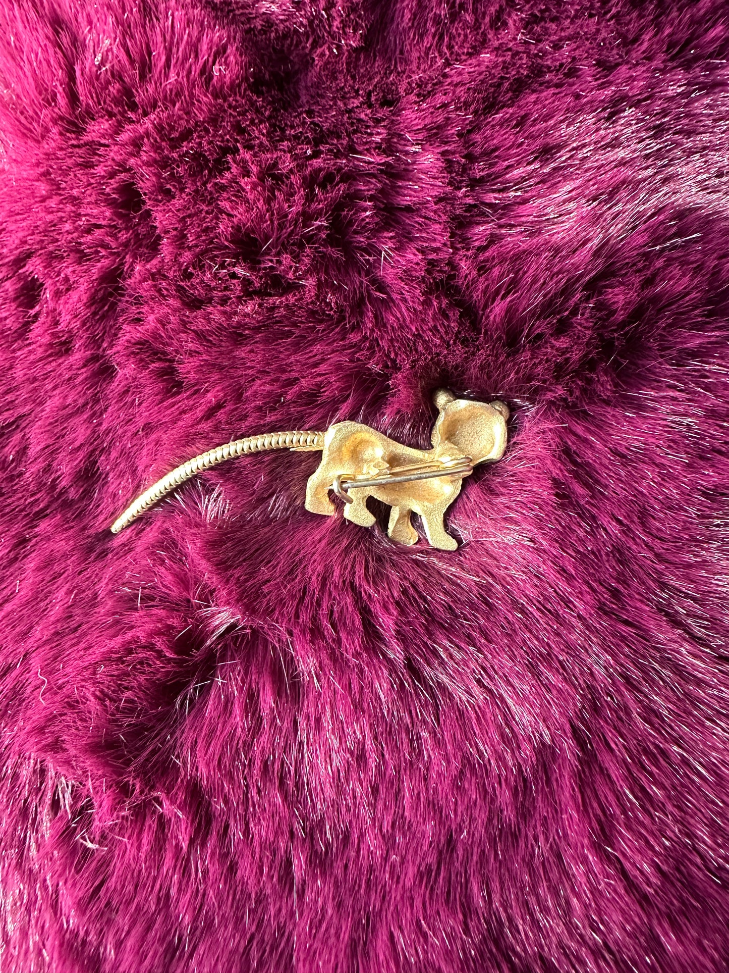 Vintage Gold Tiger Brooch