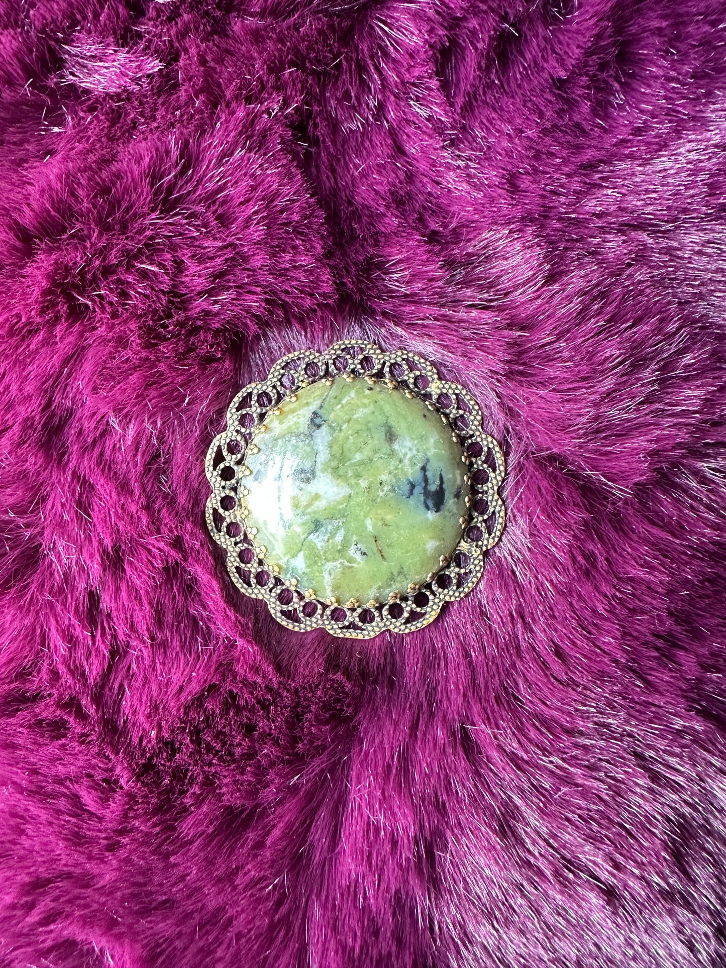 Vintage Connemara Marble Brooch