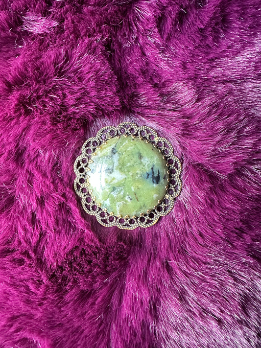 Vintage Connemara Marble Brooch